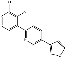 Pyridazine, 3-(2,3-dichlorophenyl)-6-(3-furanyl)- Structural