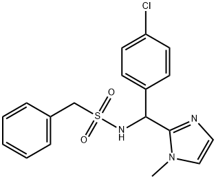 Benzenemethanesulfonamide, N-[(4-chlorophenyl)(1-methyl-1H-imidazol-2-yl)methyl]- Structural