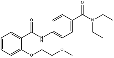 N-{4-[(diethylamino)carbonyl]phenyl}-2-(2-methoxyethoxy)benzamide Structural