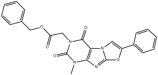 Oxazolo[2,3-f]purine-3(2H)-acetic acid, 1,4-dihydro-1-methyl-2,4-dioxo-7-phenyl-, phenylmethyl ester Structural