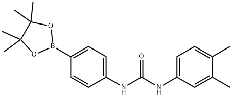 Urea, N-(3,4-dimethylphenyl)-N'-[4-(4,4,5,5-tetramethyl-1,3,2-dioxaborolan-2-yl)phenyl]- Structural