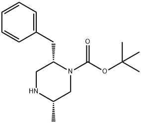 tert-butyl (2S,5S)-2-benzyl-5-methylpiperazine-1-carboxylate Structural