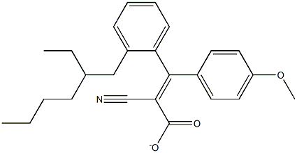 2-Ethylhexyl-2-cyano-3-(4-methoxyphenyl)-3-phenylprop-2-enoate Structural