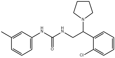 Urea, N-[2-(2-chlorophenyl)-2-(1-pyrrolidinyl)ethyl]-N'-(3-methylphenyl)- Structural