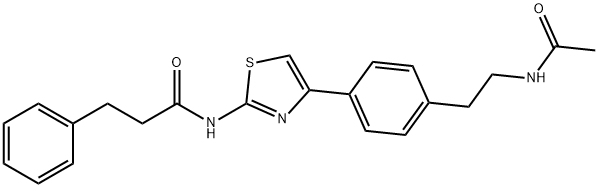 Benzenepropanamide, N-[4-[4-[2-(acetylamino)ethyl]phenyl]-2-thiazolyl]- Structural