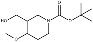 tert-butyl 3-(hydroxymethyl)-4-methoxypiperidine-1-carboxylate Structural