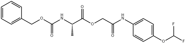 L-Alanine, N-[(phenylmethoxy)carbonyl]-, 2-[[4-(difluoromethoxy)phenyl]amino]-2-oxoethyl ester Structural
