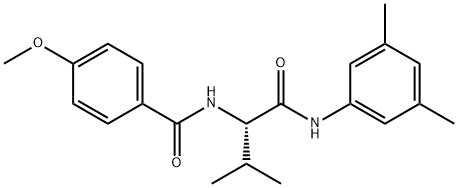 Benzamide, N-[(1S)-1-[[(3,5-dimethylphenyl)amino]carbonyl]-2-methylpropyl]-4-methoxy- Structural