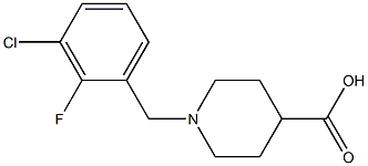 1-(3-chloro-2-fluorobenzyl)piperidine-4-carboxylic acid Structural