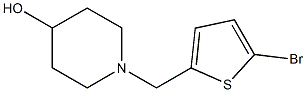 1-[(5-bromothiophen-2-yl)methyl]piperidin-4-ol Structural