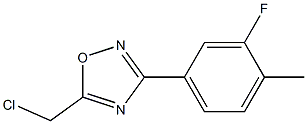 5-(CHLOROMETHYL)-3-(3-FLUORO-4-METHYLPHENYL)-1,2,4-OXADIAZOLE Structural