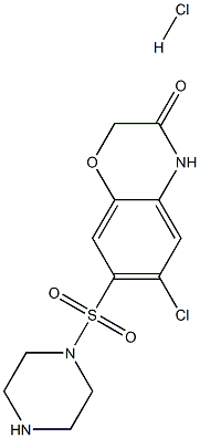 6-CHLORO-7-(PIPERAZIN-1-YLSULFONYL)-2H-1,4-BENZOXAZIN-3(4H)-ONE HYDROCHLORIDE