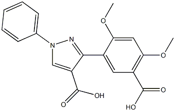 3-(5-CARBOXY-2,4-DIMETHOXYPHENYL)-1-PHENYL-1H-PYRAZOLE-4-CARBOXYLIC ACID