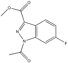 1-ACETYL-6-FLUORO-1H-INDAZOLE-3-CARBOXYLIC ACID METHYL ESTER Structural