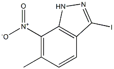 3-IODO-6-METHYL-7-NITRO (1H)INDAZOLE Structural