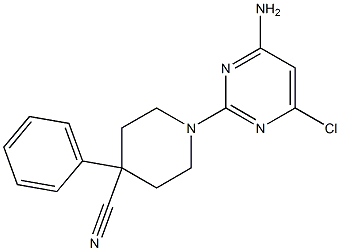 1-(4-AMINO-6-CHLOROPYRIMIDIN-2-YL)-4-PHENYLPIPERIDINE-4-CARBONITRILE Structural