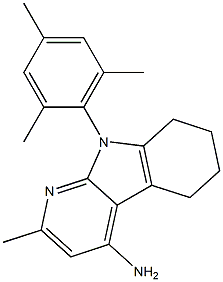 2-METHYL-9-(2,4,6-TRIMETHYL-PHENYL)-6,7,8,9-TETRAHYDRO-5H-PYRIDO[2,3-B]INDOL-4-YLAMINE Structural