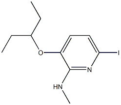 3-(1-ETHYLPROPOXY)-6-IODO-N-METHYLPYRIDIN-2-AMINE Structural