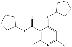 CYCLOPENTYL 6-CHLORO-4-(CYCLOPENTYLOXY)-2-METHYLNICOTINATE