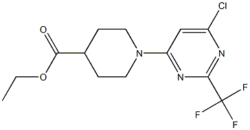 ETHYL 1-[6-CHLORO-2-(TRIFLUOROMETHYL)PYRIMIDIN-4-YL]PIPERIDINE-4-CARBOXYLATE