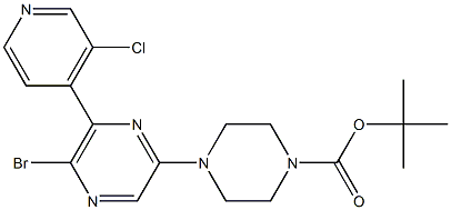 TERT-BUTYL 4-[5-BROMO-6-(3-CHLOROPYRIDIN-4-YL)PYRAZIN-2-YL]PIPERAZINE-1-CARBOXYLATE