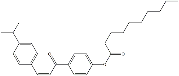 4-[(Z)-3-(4-isopropylphenyl)-2-propenoyl]phenyl decanoate Structural