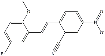 2-[(E)-2-(5-bromo-2-methoxyphenyl)ethenyl]-5-nitrobenzenecarbonitrile Structural