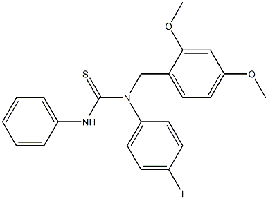 N-(2,4-dimethoxybenzyl)-N-(4-iodophenyl)-N'-phenylthiourea Structural