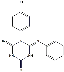 5-(4-chlorophenyl)-4-imino-6-(phenylimino)-1,3,5-triazinane-2-thione