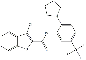 N2-[2-tetrahydro-1H-pyrrol-1-yl-5-(trifluoromethyl)phenyl]-3-chlorobenzo[b]thiophene-2-carboxamide