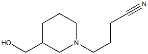 4-(3-(hydroxymethyl)piperidin-1-yl)butanenitrile Structural