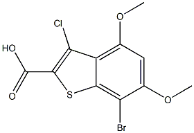 7-bromo-3-chloro-4,6-dimethoxybenzo[b]thiophene-2-carboxylic acid Structural