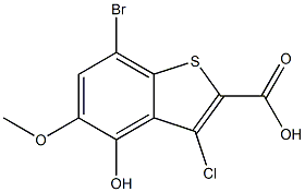 7-bromo-3-chloro-4-hydroxy-5-methoxybenzo[b]thiophene-2-carboxylic acid