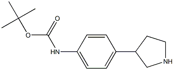 tert-butyl 4-(pyrrolidin-3-yl)phenylcarbamate Structural