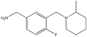 {4-fluoro-3-[(2-methylpiperidin-1-yl)methyl]phenyl}methanamine Structural