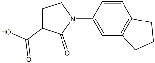 1-(2,3-dihydro-1H-inden-5-yl)-2-oxopyrrolidine-3-carboxylic acid Structural