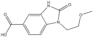 1-(2-methoxyethyl)-2-oxo-2,3-dihydro-1H-1,3-benzodiazole-5-carboxylic acid Structural