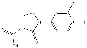 1-(3,4-difluorophenyl)-2-oxopyrrolidine-3-carboxylic acid Structural