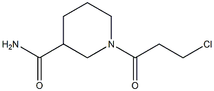 1-(3-chloropropanoyl)piperidine-3-carboxamide Structural