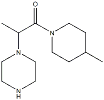 1-(4-methylpiperidin-1-yl)-2-(piperazin-1-yl)propan-1-one Structural