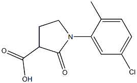 1-(5-chloro-2-methylphenyl)-2-oxopyrrolidine-3-carboxylic acid Structural