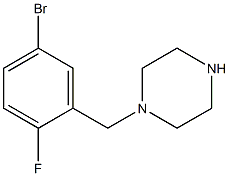 1-[(5-bromo-2-fluorophenyl)methyl]piperazine Structural