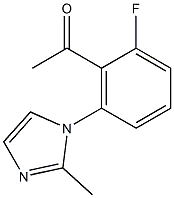 1-[2-fluoro-6-(2-methyl-1H-imidazol-1-yl)phenyl]ethan-1-one Structural