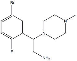 2-(5-bromo-2-fluorophenyl)-2-(4-methylpiperazin-1-yl)ethanamine Structural