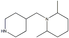 2,6-dimethyl-1-(piperidin-4-ylmethyl)piperidine Structural