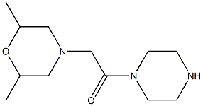 2,6-dimethyl-4-(2-oxo-2-piperazin-1-ylethyl)morpholine Structural