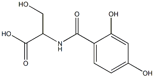 2-[(2,4-dihydroxybenzoyl)amino]-3-hydroxypropanoic acid Structural