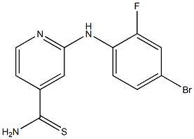 2-[(4-bromo-2-fluorophenyl)amino]pyridine-4-carbothioamide Structural