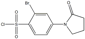 2-bromo-4-(2-oxopyrrolidin-1-yl)benzenesulfonyl chloride Structural