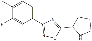 3-(3-fluoro-4-methylphenyl)-5-(pyrrolidin-2-yl)-1,2,4-oxadiazole